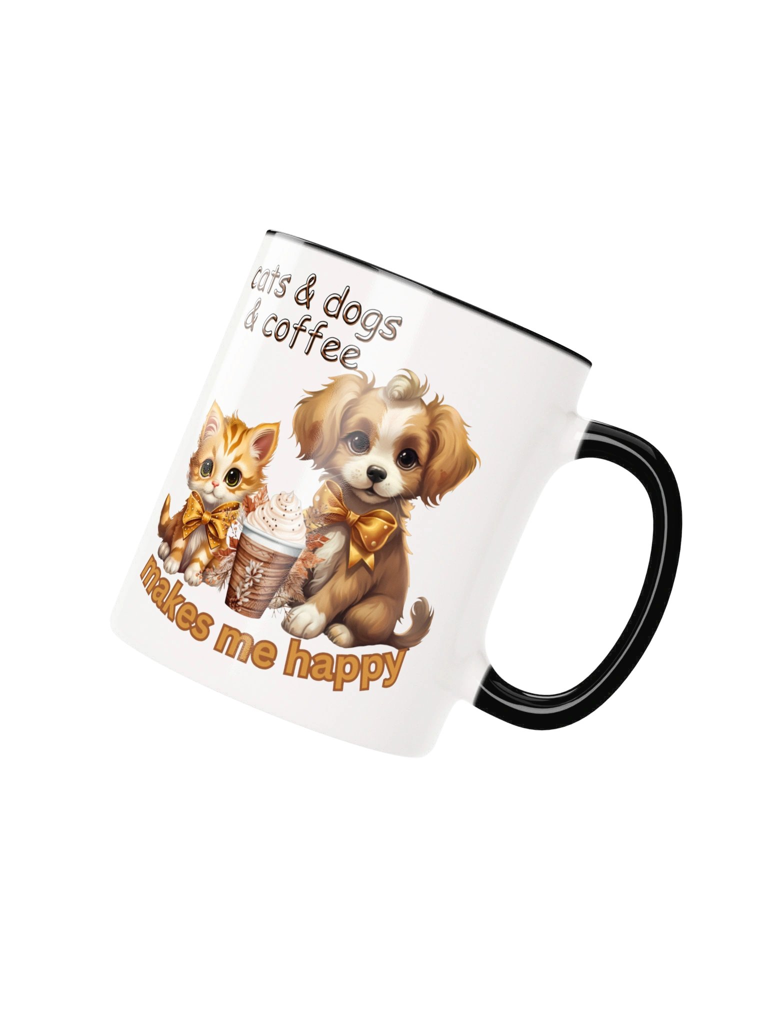 Cats, Dogs & Coffee Make Me Happy Mug product image (11)