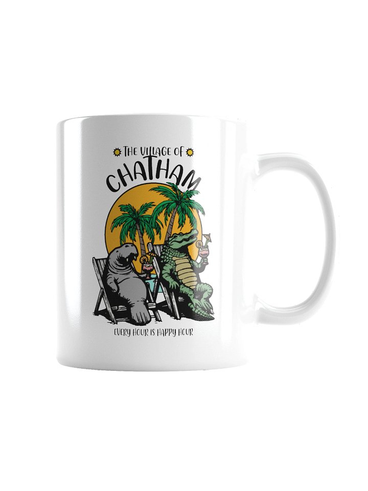The Village of Chatham TV Florida USA Fun Manatee Alligator Design Coffee Mug product image (4)