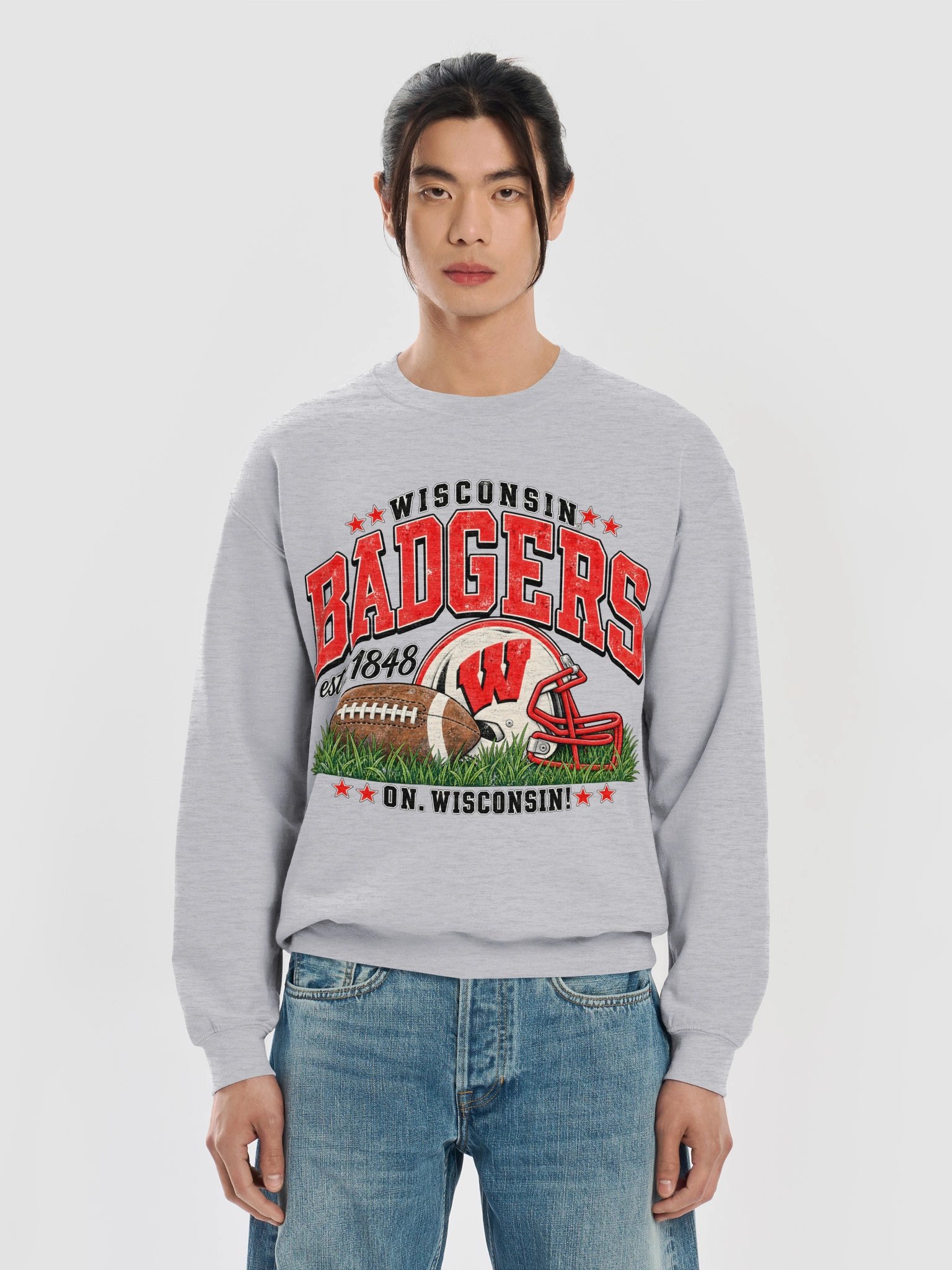 Wisconsin Badgers On. Wisconsin! Crewneck product image (15)