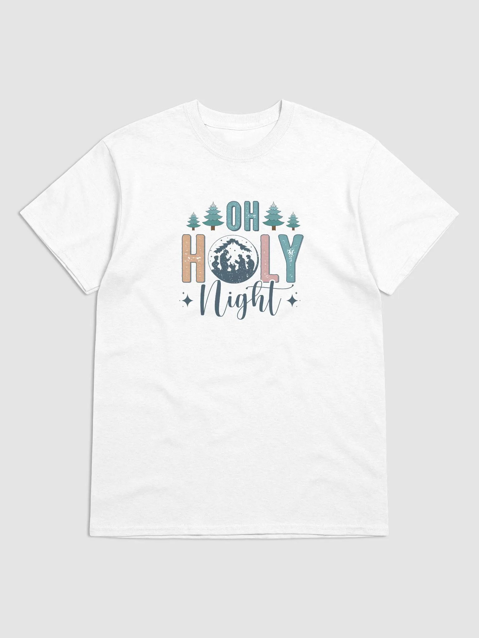 Oh Holy Night Christmas Tree T-Shirt product image (2)