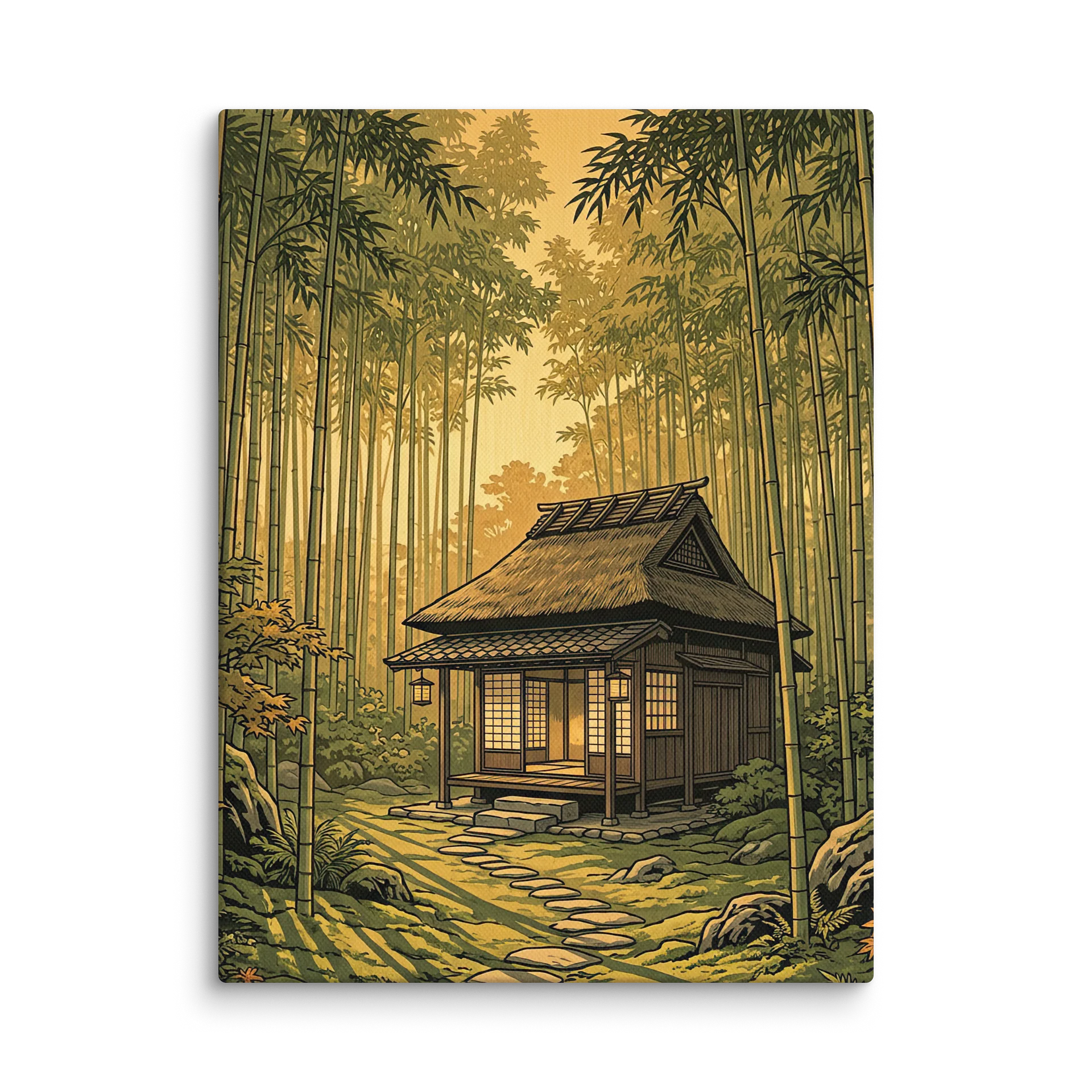 Tranquil Bamboo Forest Retreat Canvas - Zen Minimalist Wall Art product image (1)