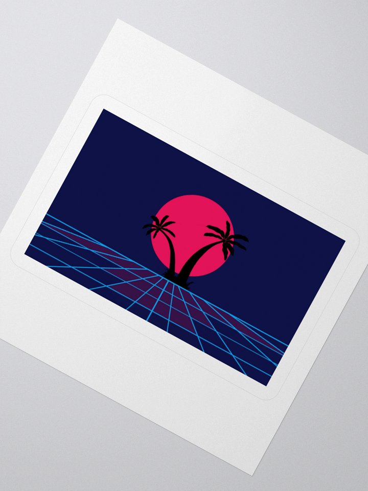 Tropical Vaporwave Kiss Cut Stickers product image (5)