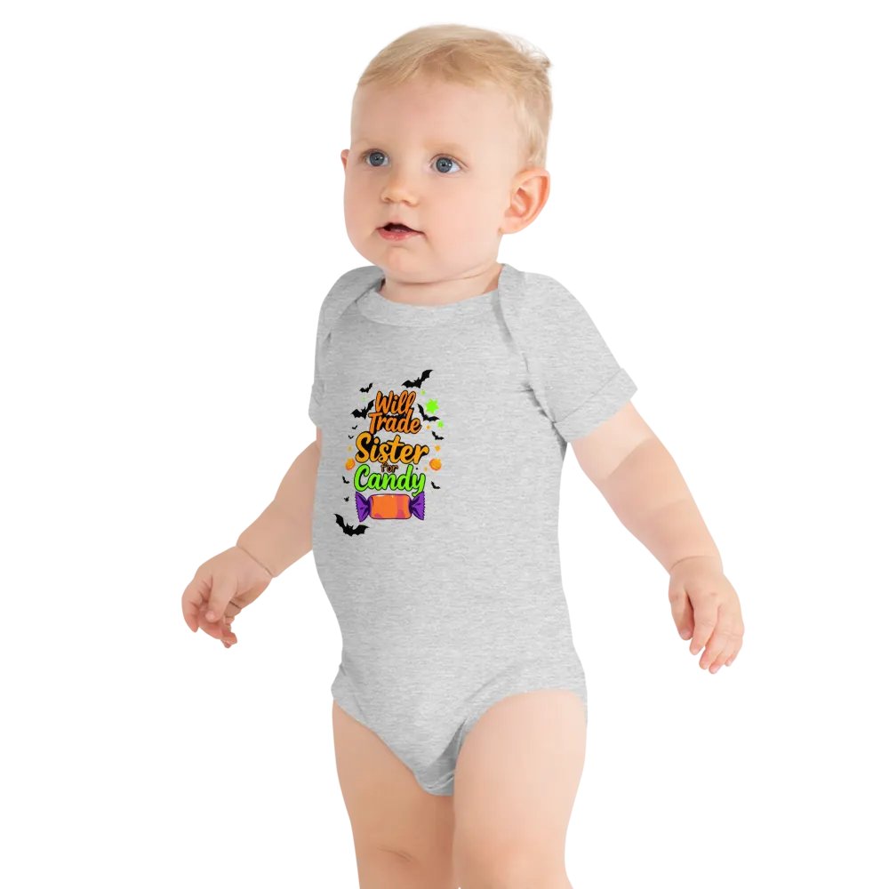 Will Trade Sister For Candy Baby Romper Onesie product image (11)