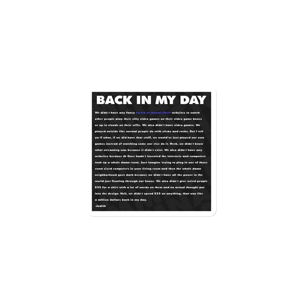 Back In My Day Magnet product image (1)