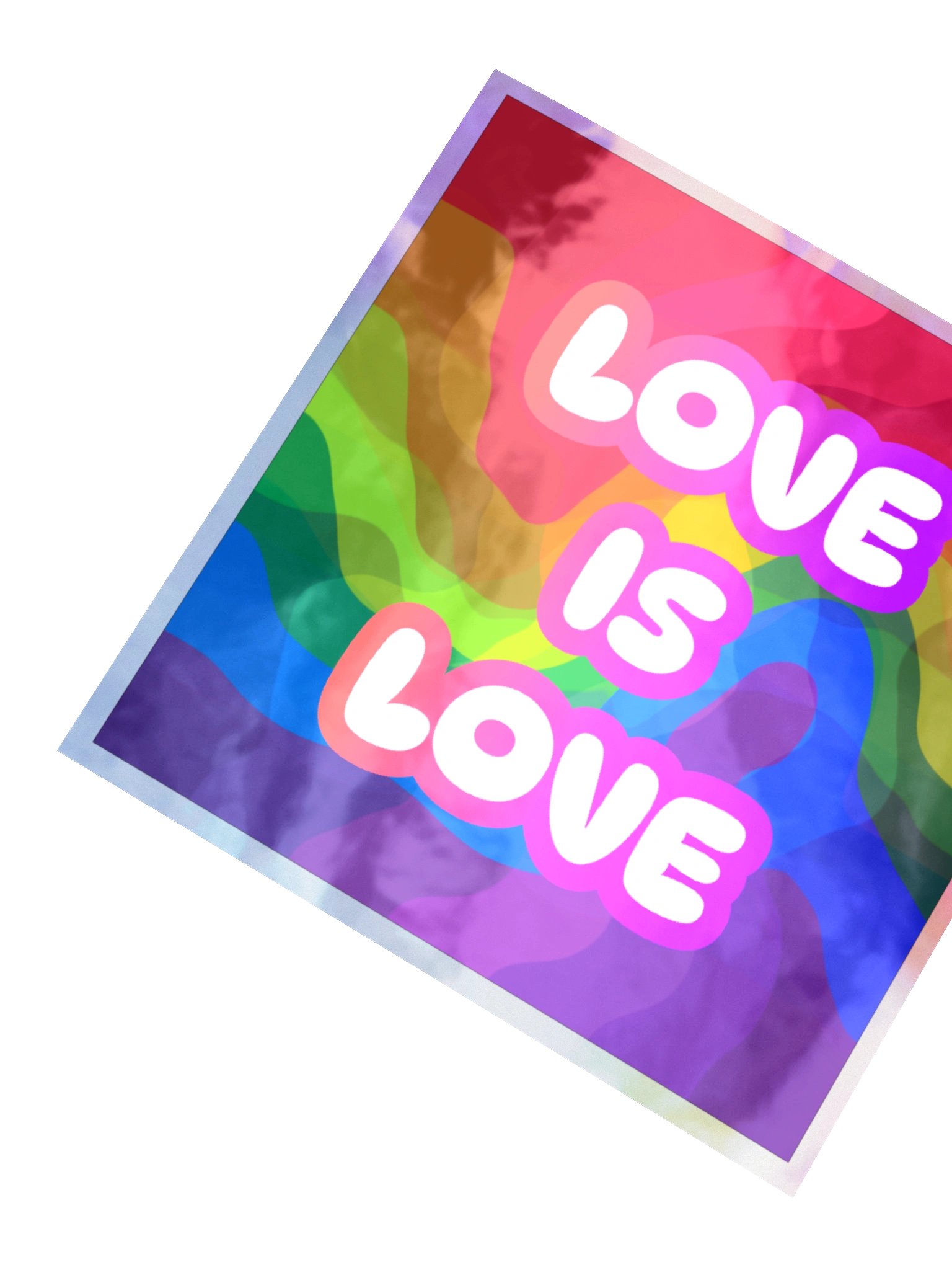 Love Is Love Rainbow Holographic Sticker Sheet product image (2)