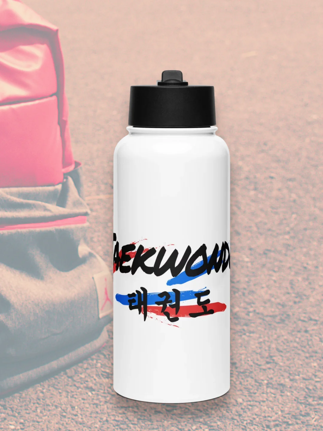 Taekwondo Red & Blue Stainless Steel Water Bottle product image (2)