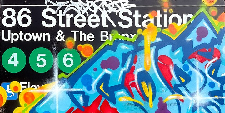 COPE 2 - 86TH STREET 4 LINE - NYC SUBWAY SIGN product image (2)