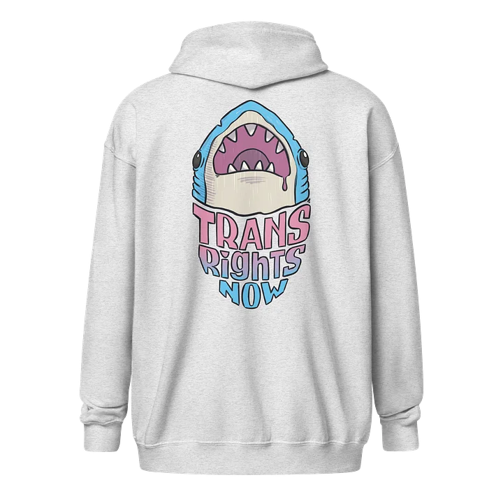 zipped hoodie : trans rights now product image (1)