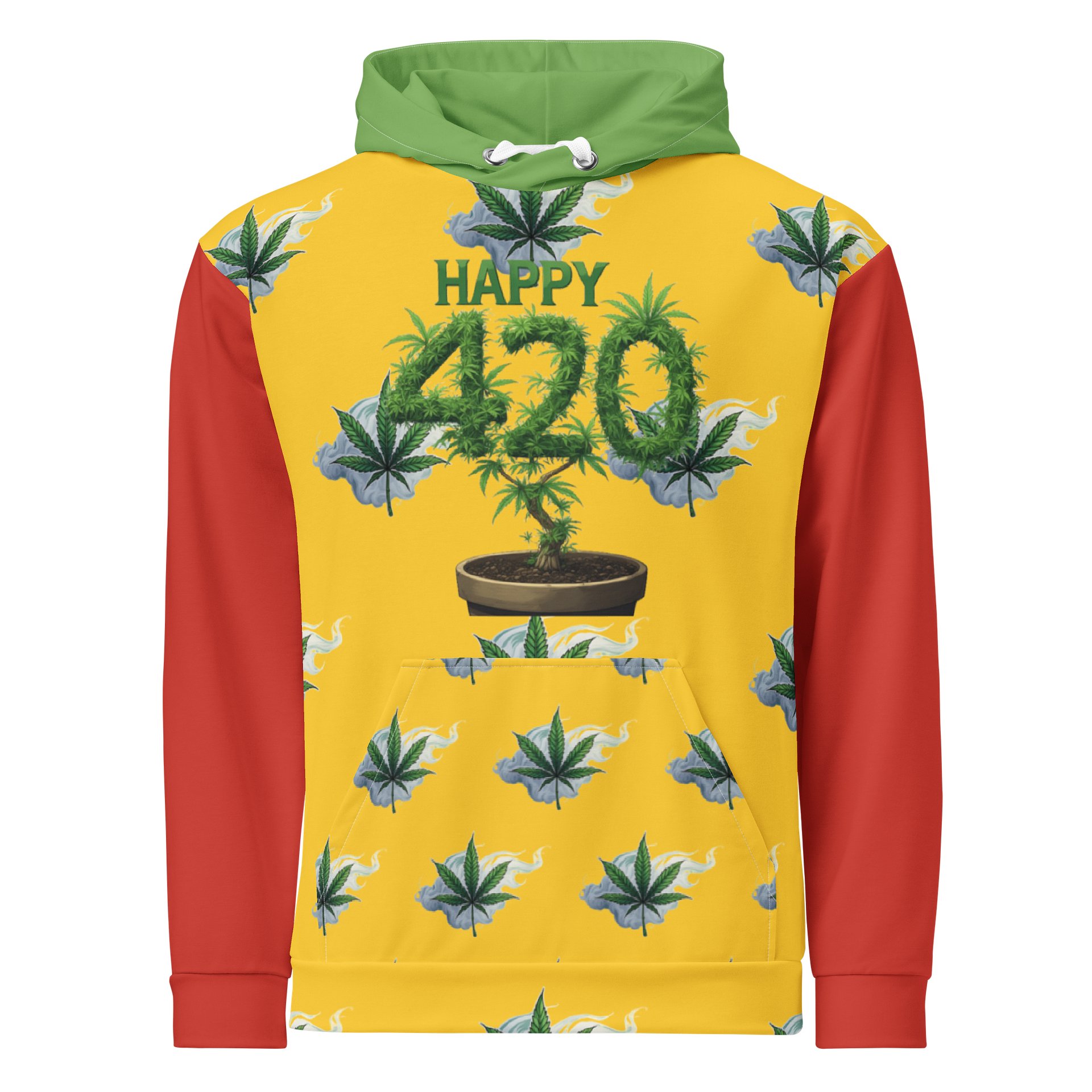 Happy 420 Leafy All-Over Hoodie product image (1)