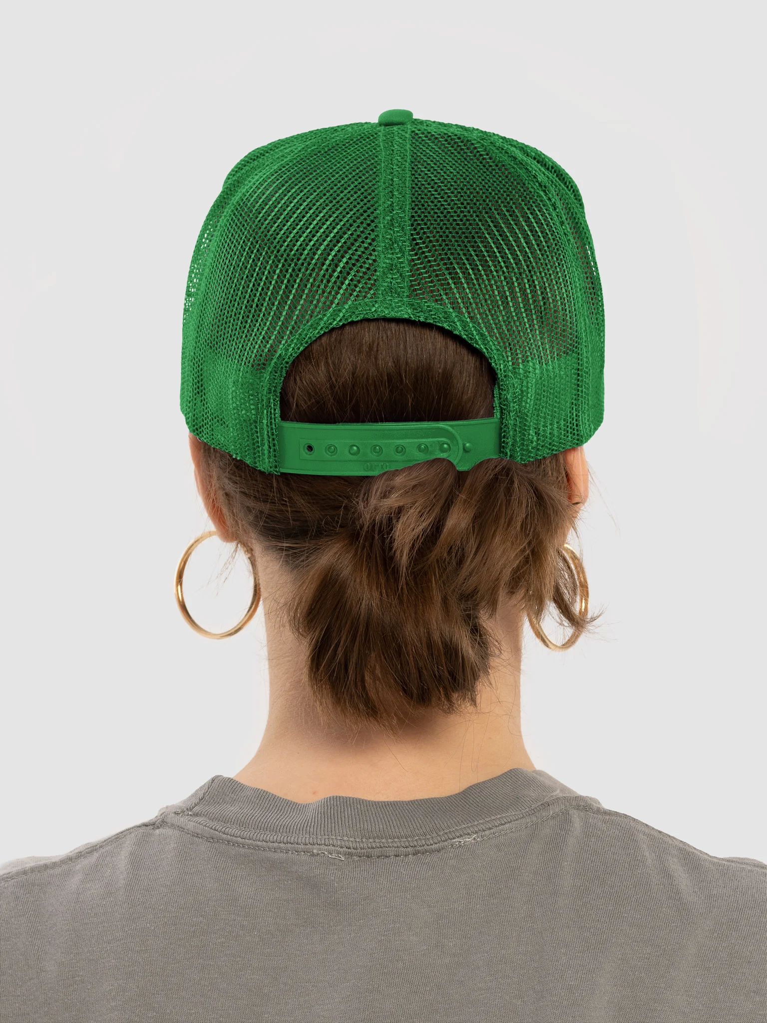 KEVBO "202 Records" Green + White FOAM Trucker hat product image (6)