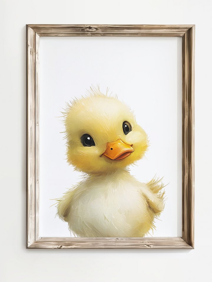 Fluffy Cheeky Duck Nursery Print product image (1)