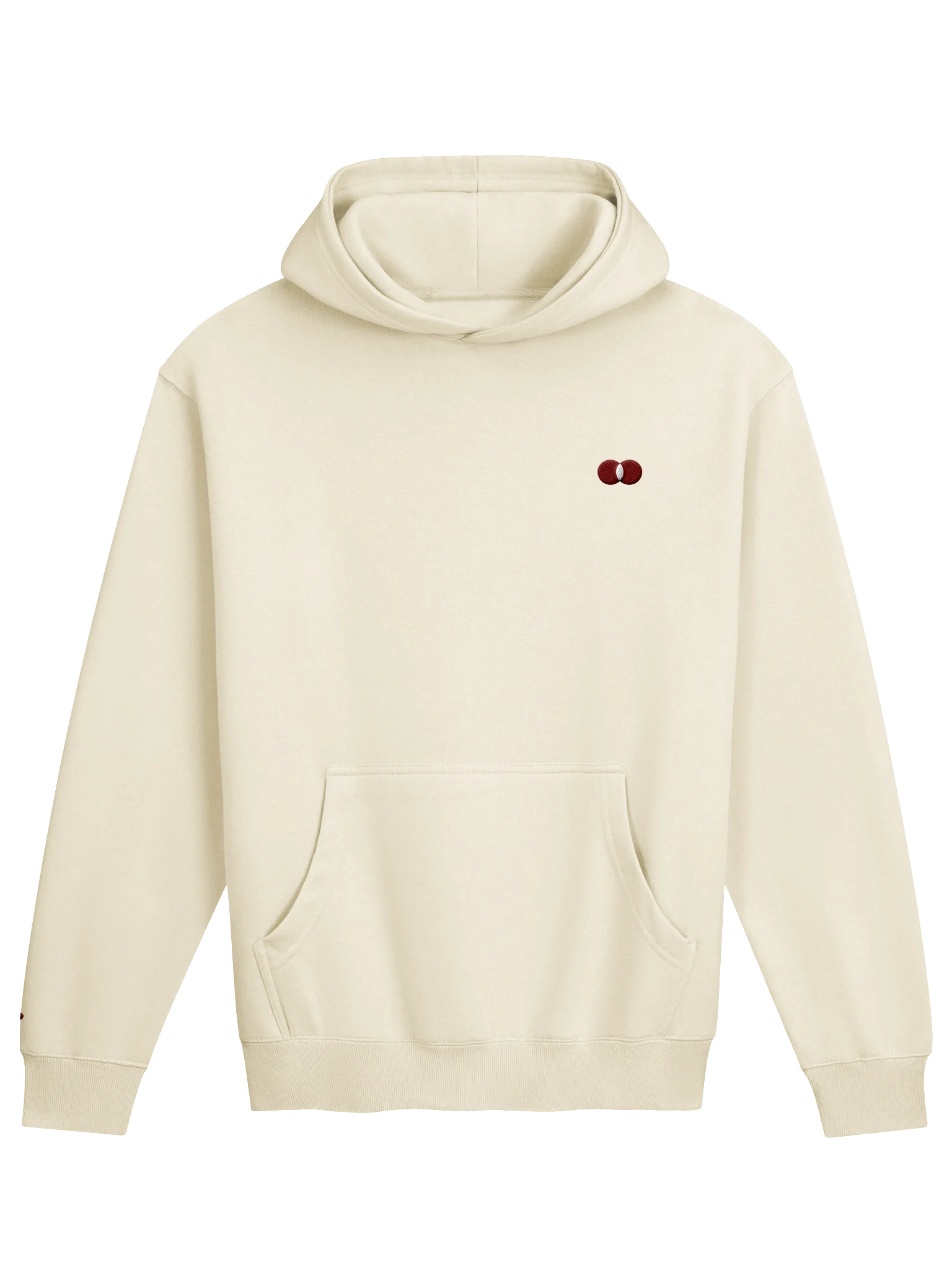 RED DOT HOODIE - CREAM