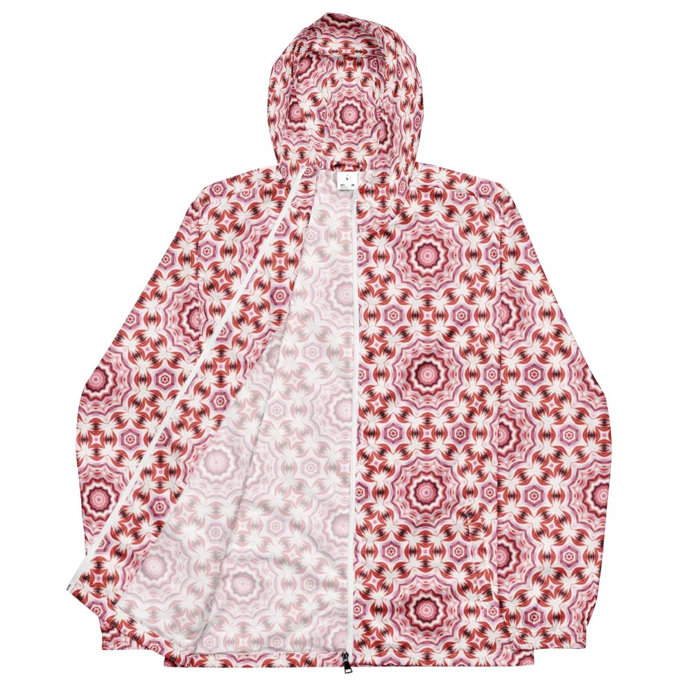 Red Stellar Symmetry All-Over Print Windbreaker product image (5)