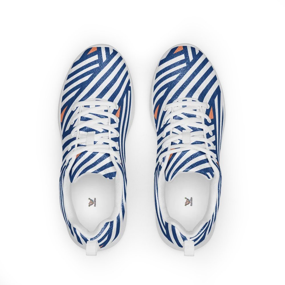Peach Striped Athletic Sneakers product image (1)