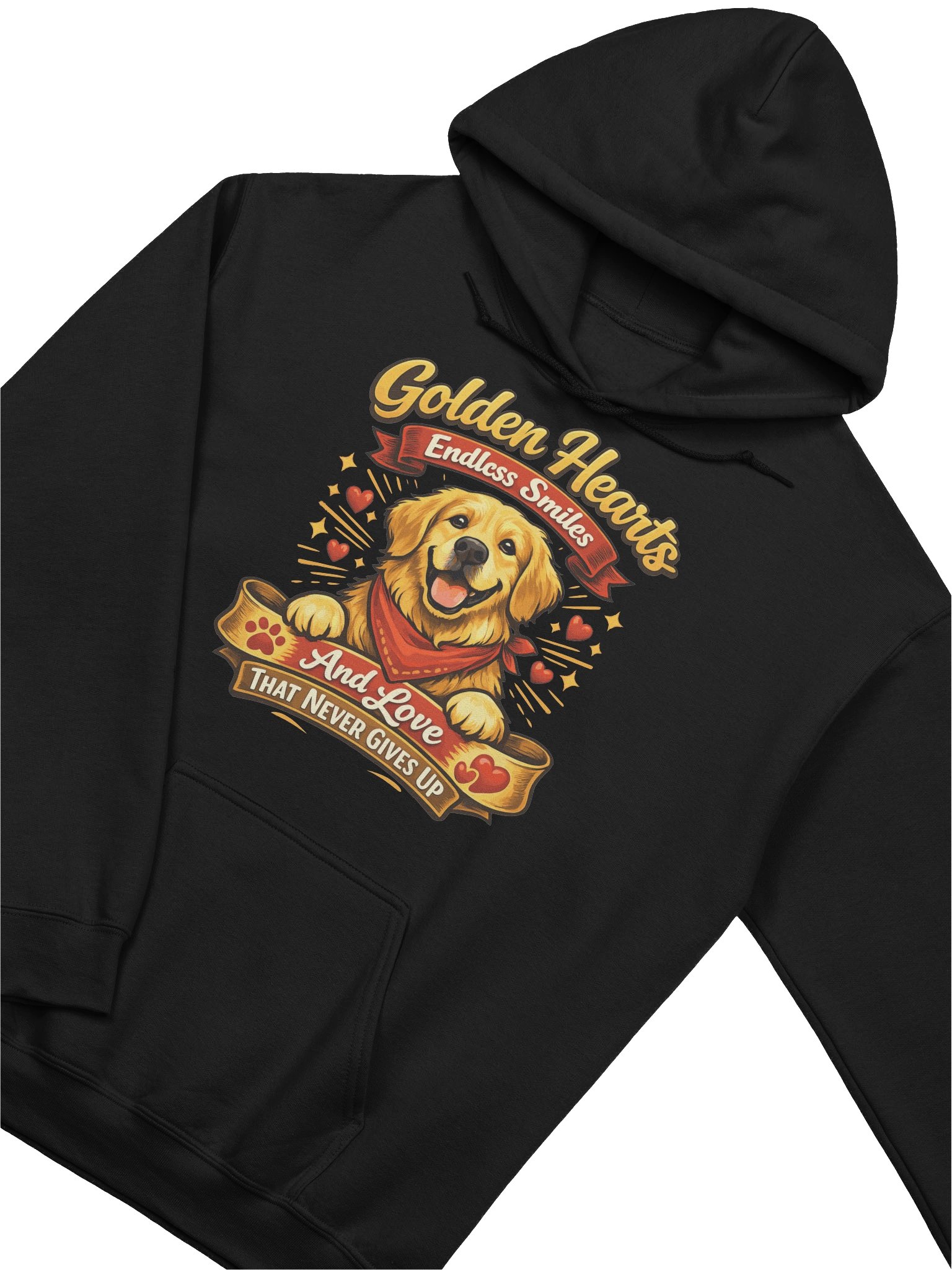Golden Hearts Retriever Unisex Hoodie product image (3)