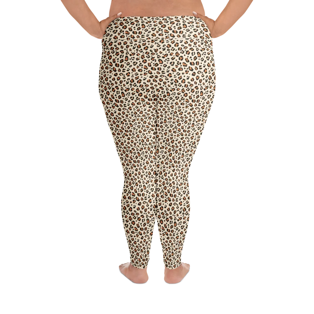Comfortable Plus Size Leggings Brown Leopard Print product image (2)