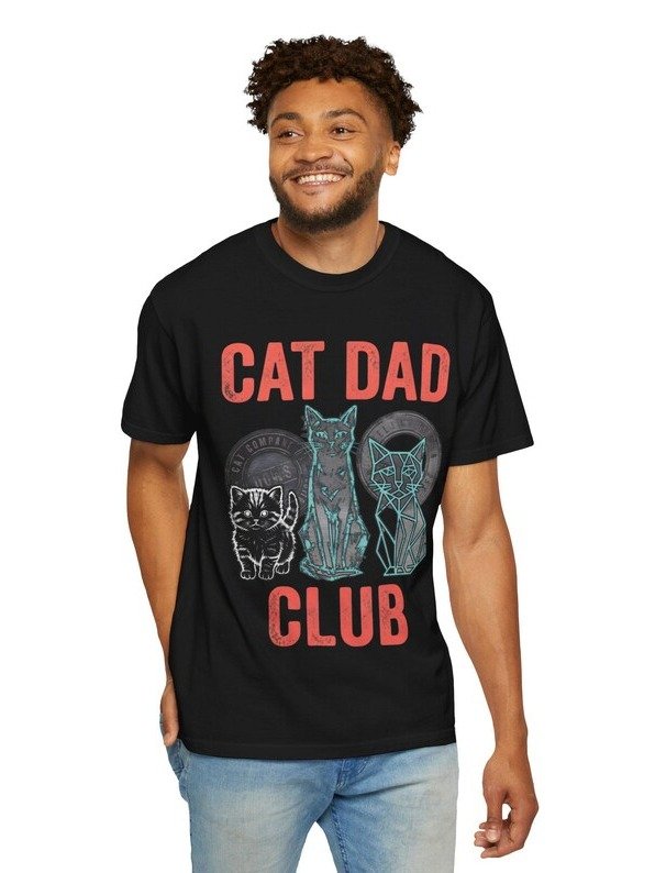 Cat Dad Club T-shirt | Three Cats Graphic Tee product image (102)
