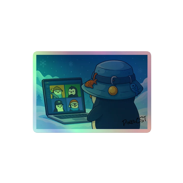 Pinguin Meeting Hologramm Sticker product image (2)