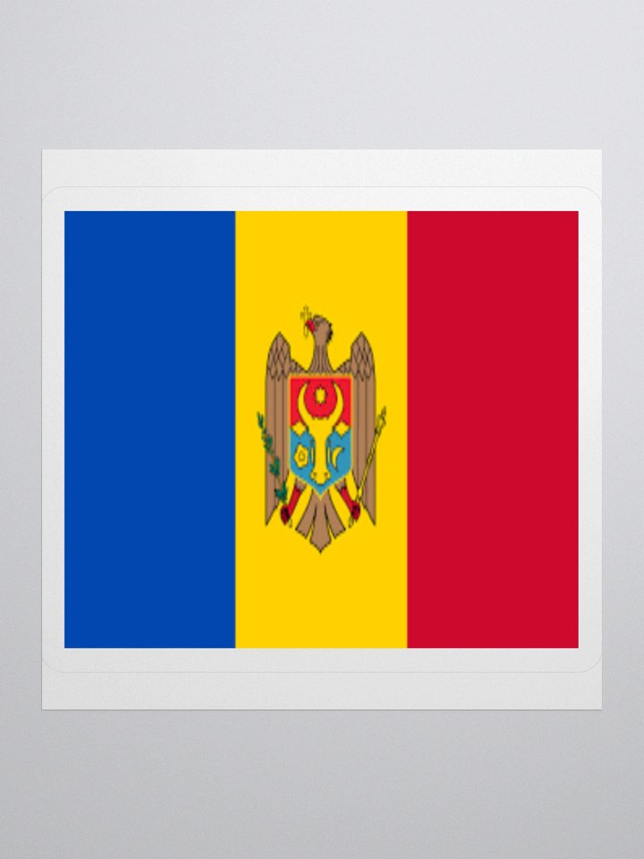 Moldova National Flag Sticker - Exclusive Vinyl Design, Multiple Sizes product image (2)