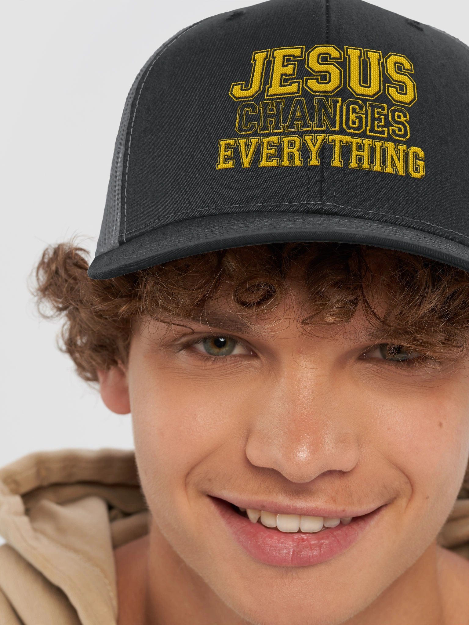 Premium Embroidered Eternal Edge Trucker Hat - Jesus Changes Everything product image (51)