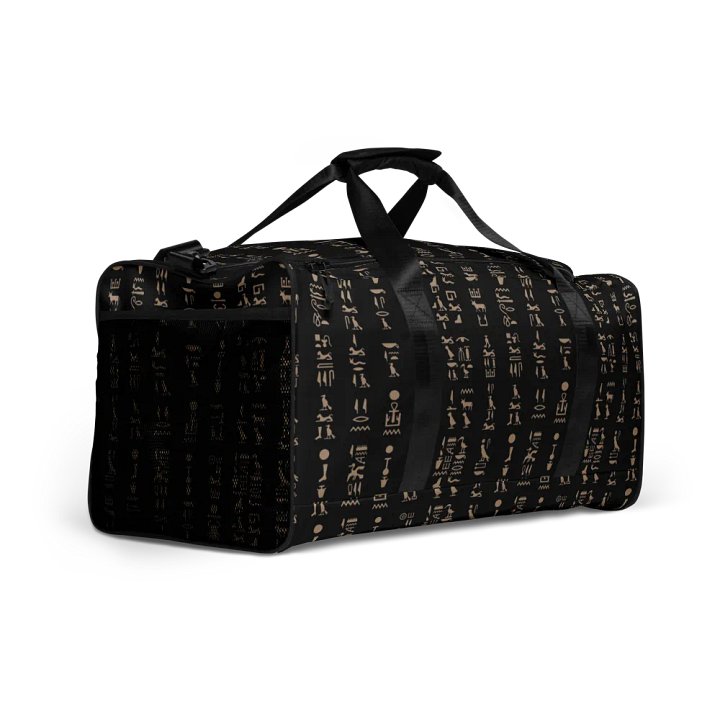 Isis Black Hieroglyphs All-Over Duffle product image (2)