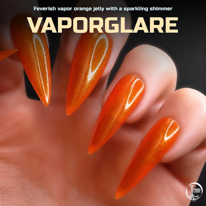 VAPORGLARE - Shimmery Orange Translucent Jelly Nail Polish product image (1)