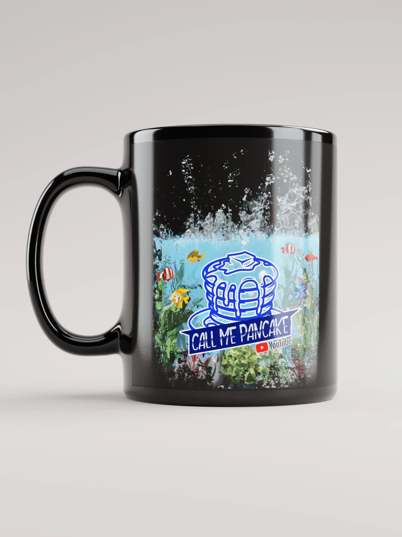 Pancake Aqua Mug in black product image (6)
