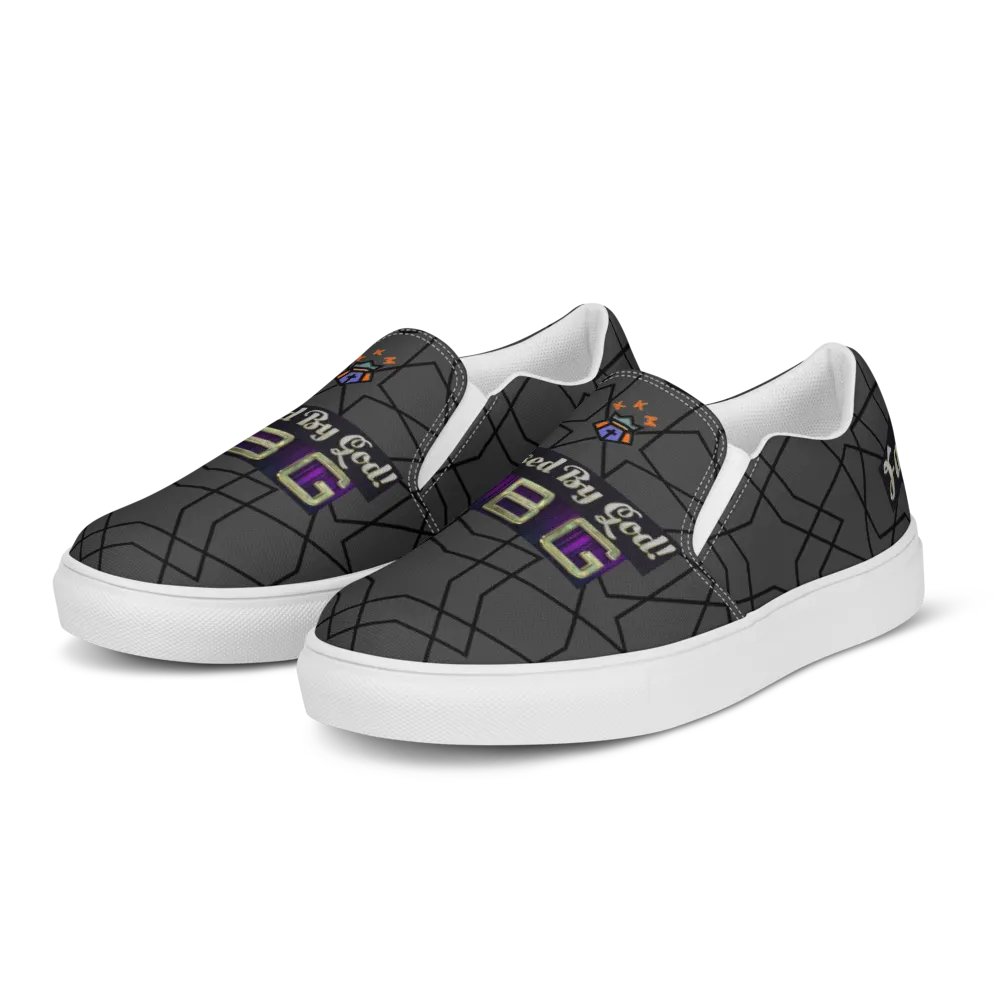 BBG Dark Grey & Black Men's Slip Ons product image (3)