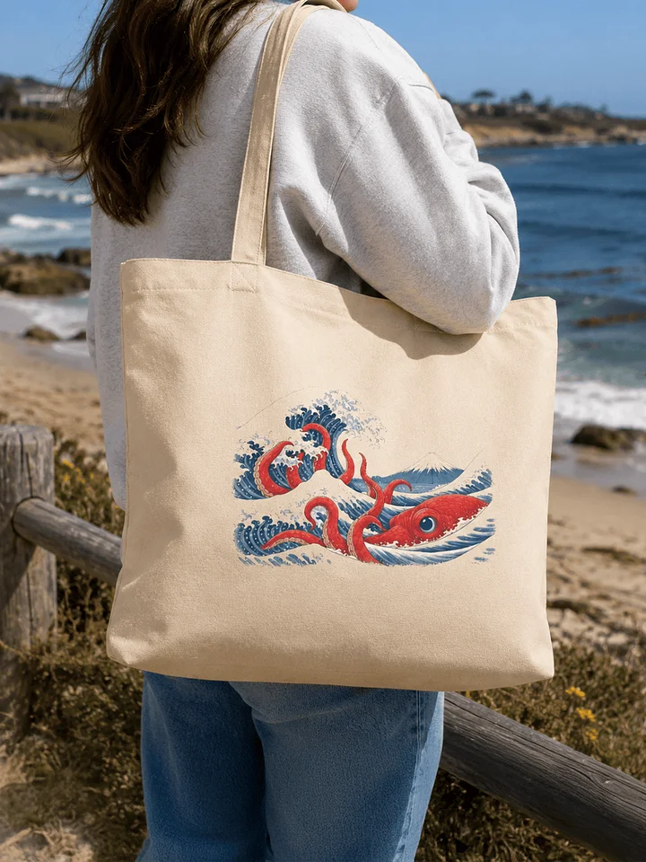 KSQD Monterey Bay Waves Econscious Organic Cotton Tote product image (1)