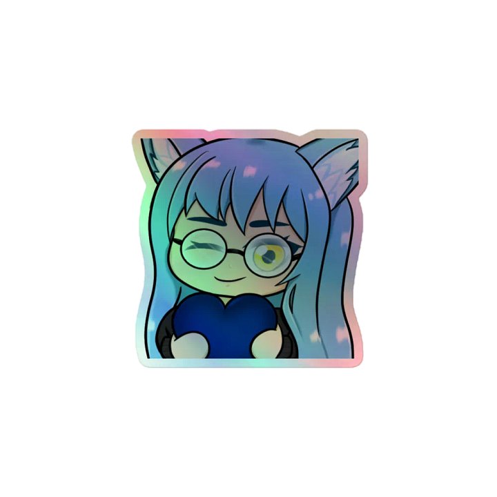Blue232 Love Holographic Sticker product image (1)