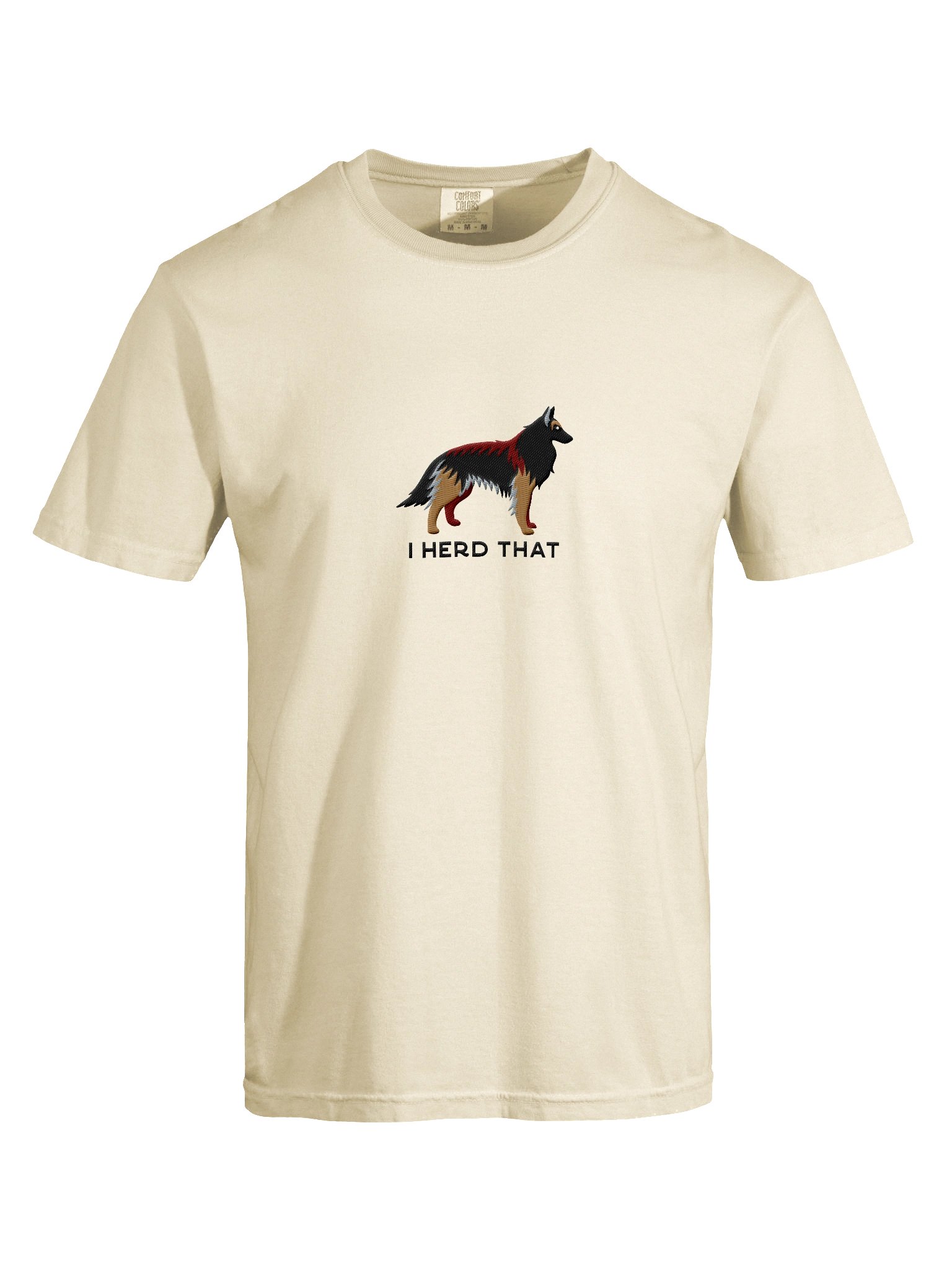 I Herd That T-Shirt(Embroidered) of a Belgian Tervuren(Black) product image (10)