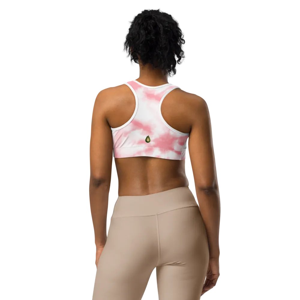 CozyAvocado Women's Pink Sports Bra Strawberry #4 product image (2)