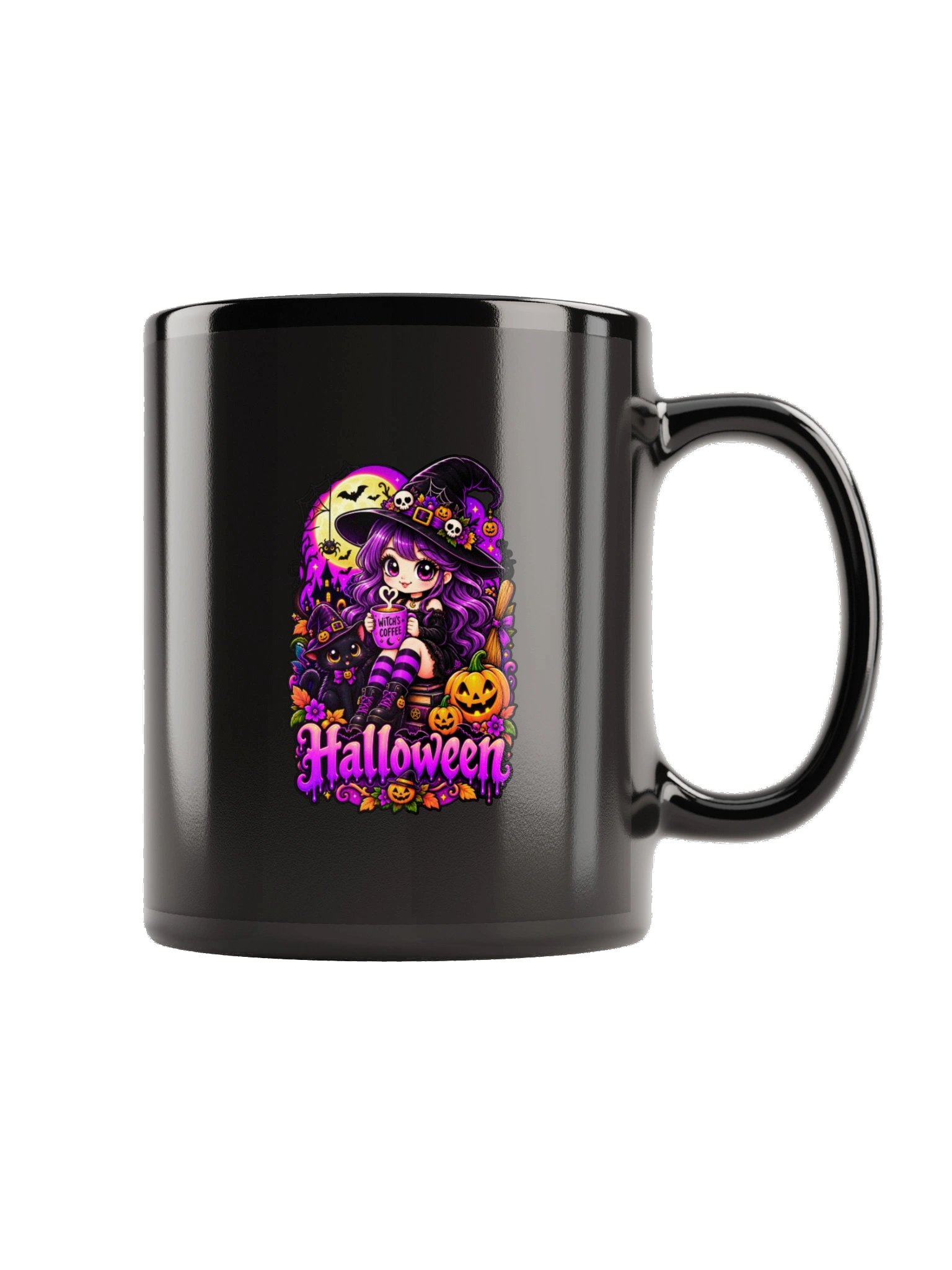 Halloween Witch Coffee Mug – Witch’s Coffee & Black Cat product image (6)