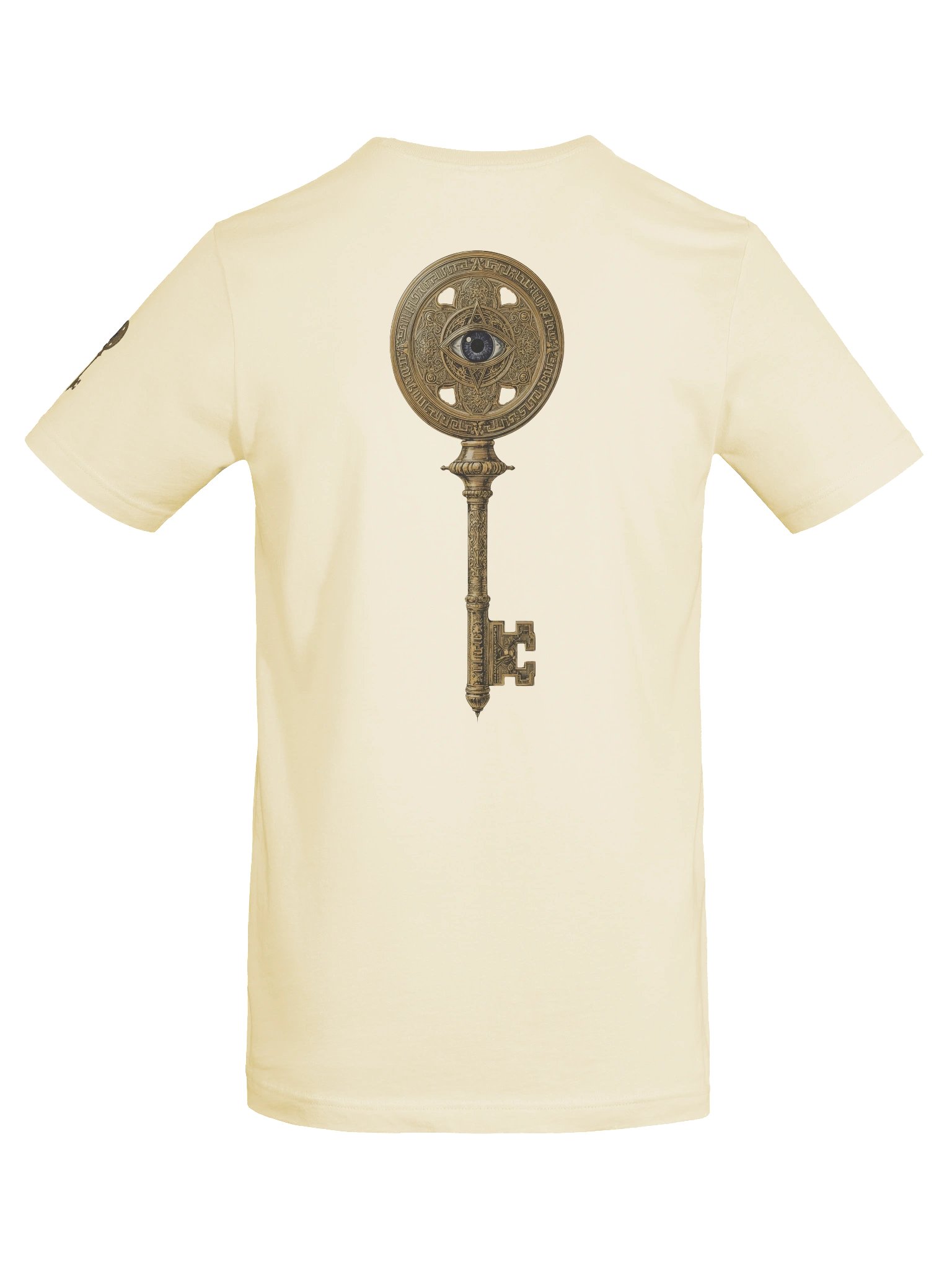 The Gatekeeper’s Key Classic T-Shirt – Back & Left Shoulder Print | Natural | Bella+Canvas 3001 product image (8)