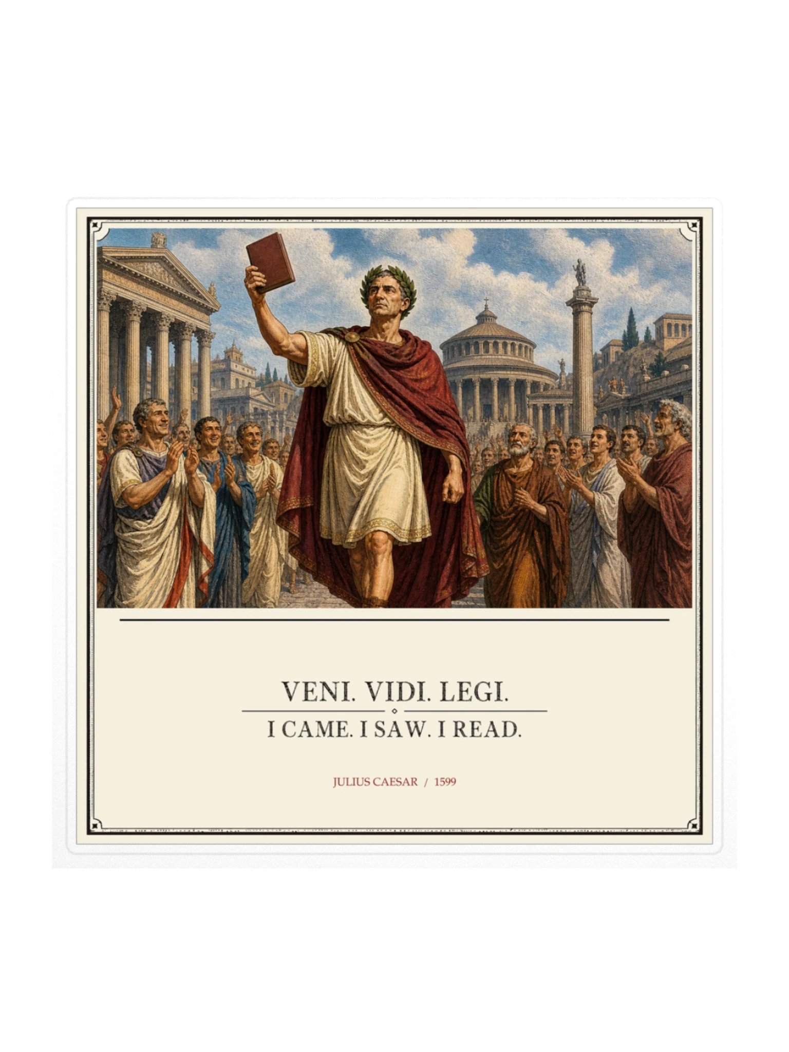 Veni Vidi Legi -- Julius Caesar Sticker product image (1)