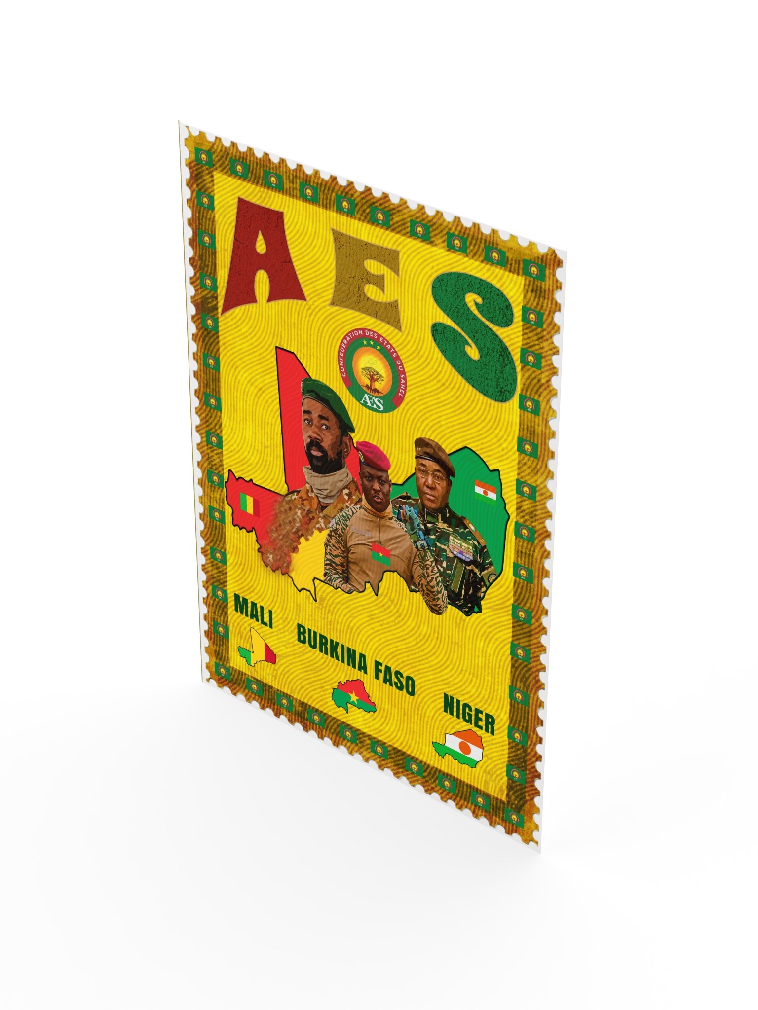 AES Sahel Confederation Poster | Mali, Burkina Faso, Niger product image (4)