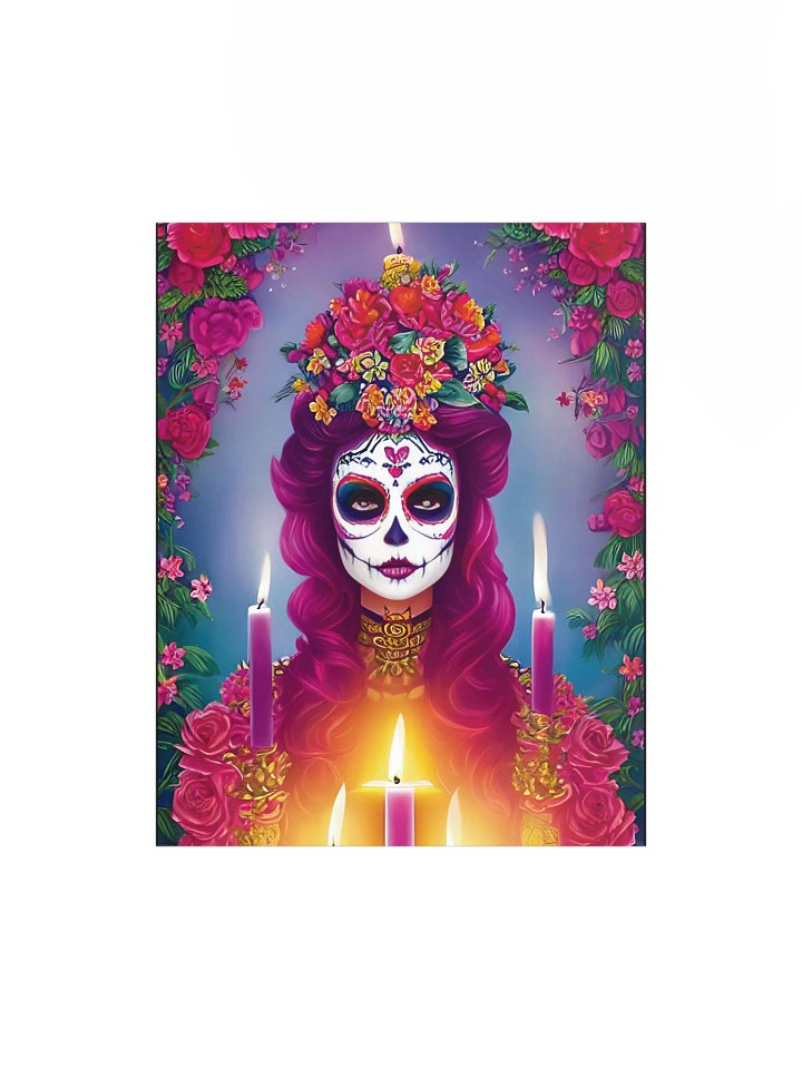 Sugar Skull Art - Beautiful Woman at Altar Poster product image (4)