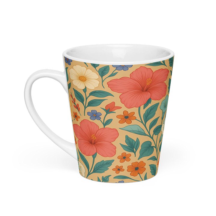 Hibiscus Floral Latte Mug product image (1)