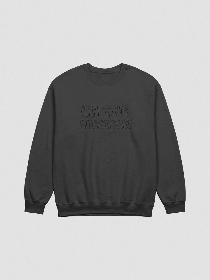 ON THE SPECTRUM OUTLINE (lg. design, black thread) embroidered crewneck product image (3)