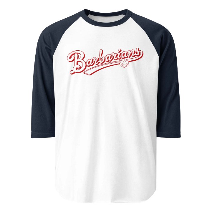 "Barbarians" Vintage Athletic Raglan Tee - Tultex Fine Jersey product image (11)