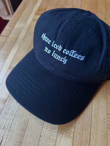 New hats new hats new hats @waldosandco or by DM ✨

_________
#dadhat #embroidery #overwhelmed #icedcoffee