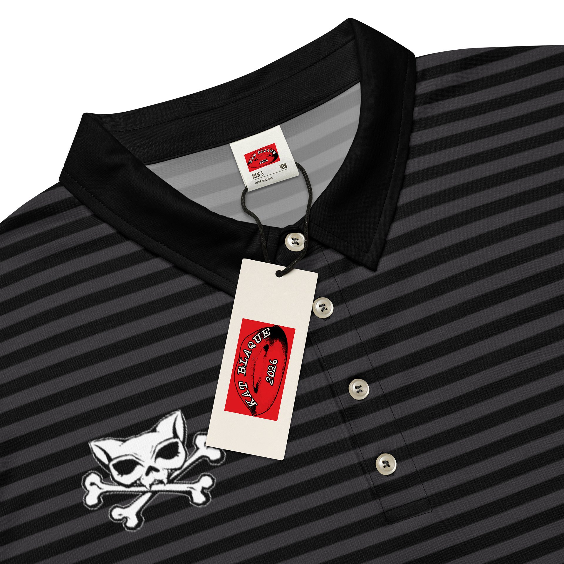 Blaque Stripped Polo Kat Skull Polo product image (4)