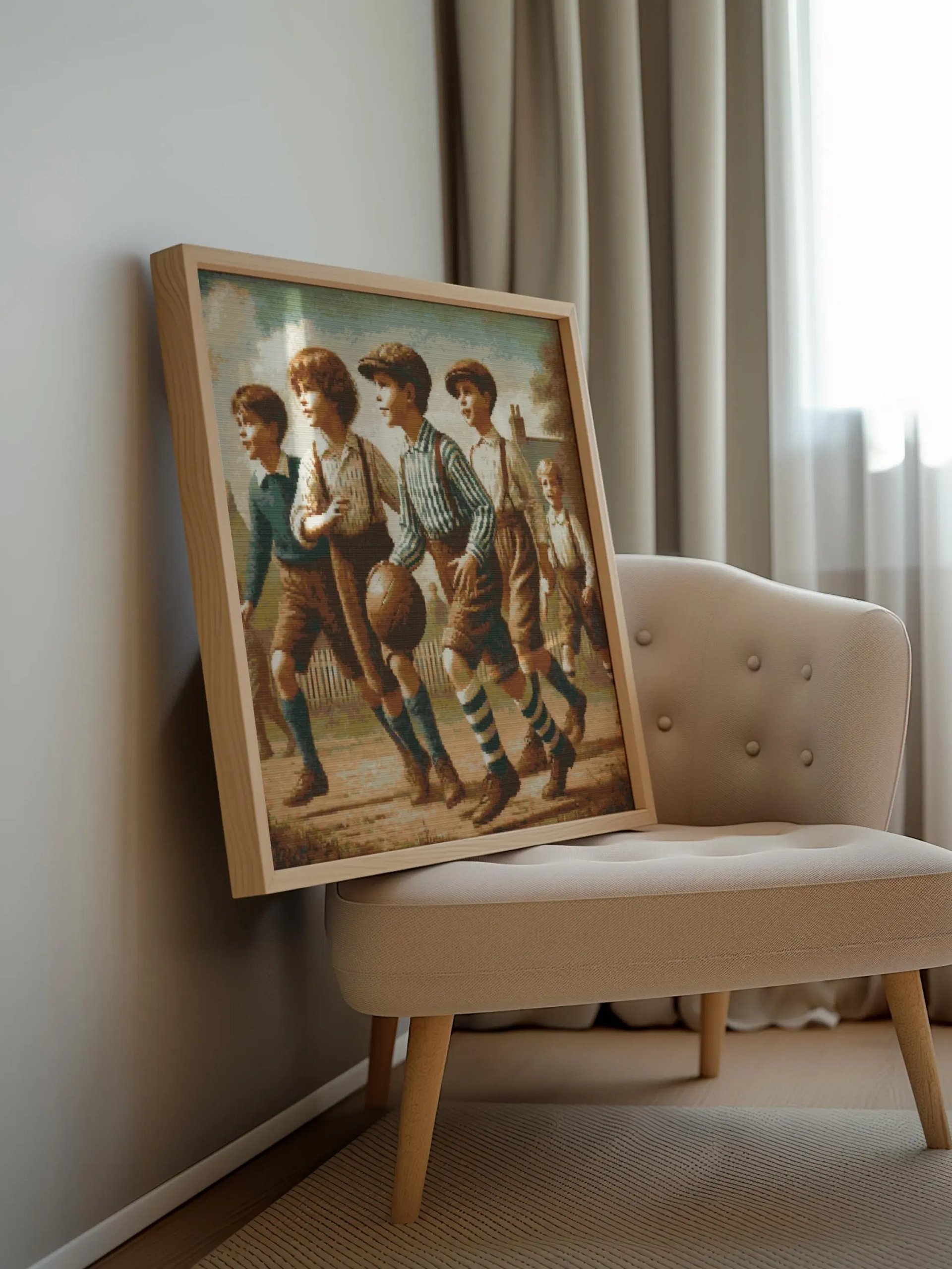 Boys At Play Cross Stitch Pattern product image (6)