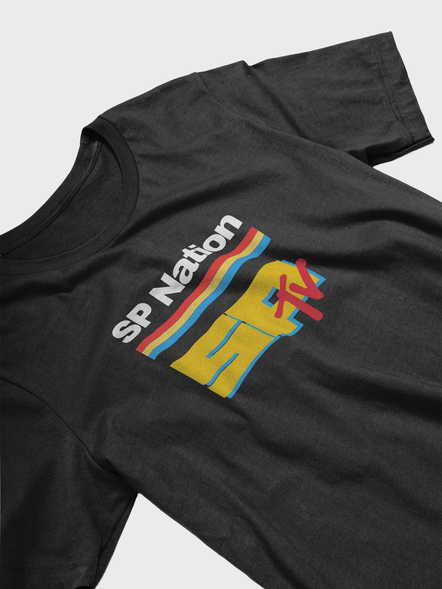 Sp Mations SP Nation - SPTV Logo Large & Below - shirt DARK colors | AaronSmith-Levin