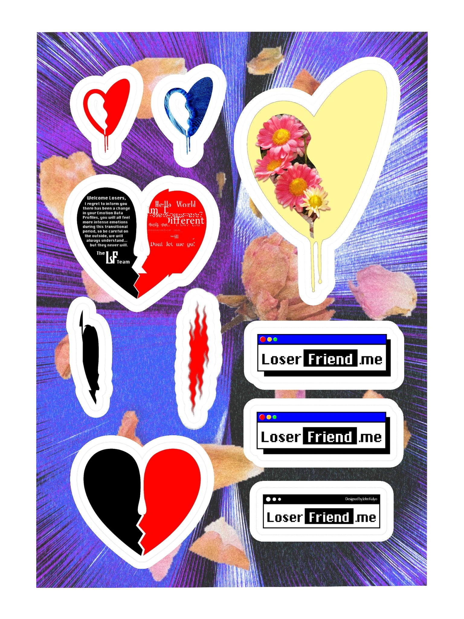 LoserFriend Variety Sticker Sheet product image (3)