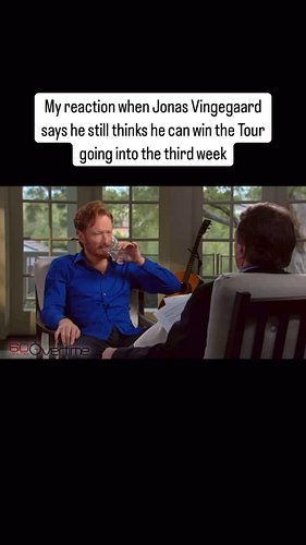 Things aren’t looking good for my guy JV 🤣

#jonasvingegaard #tourdefrance #cyclingmemes #cyclinglife #funny #pelotom