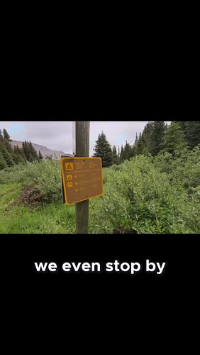 Red Deer Lakes CG: south side of lake, no tent pads, water creek splits camp/tents, 1 bear hang, 4 small tables. Merlin Meado...