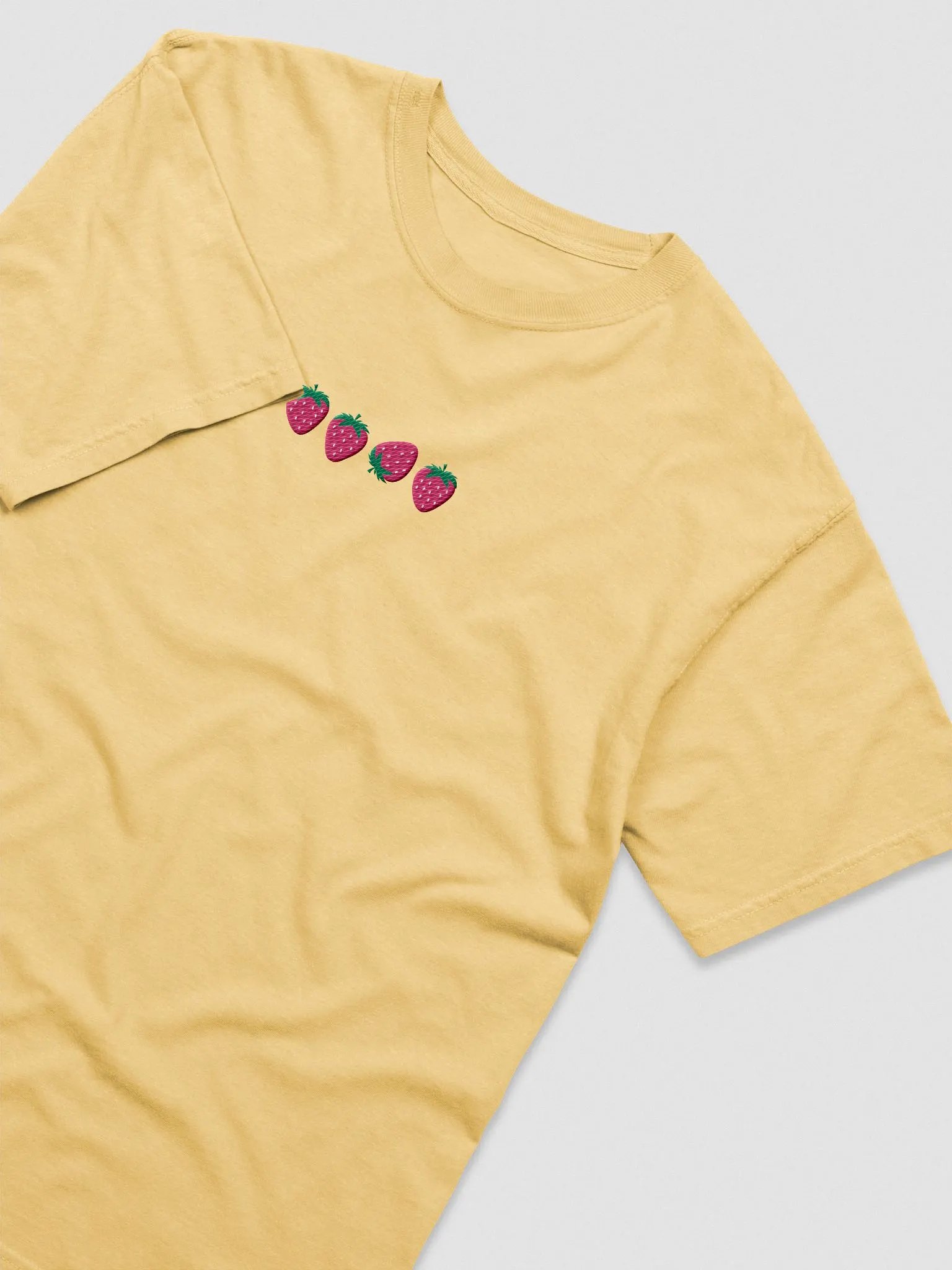 strawberries embroidered shirt product image (3)