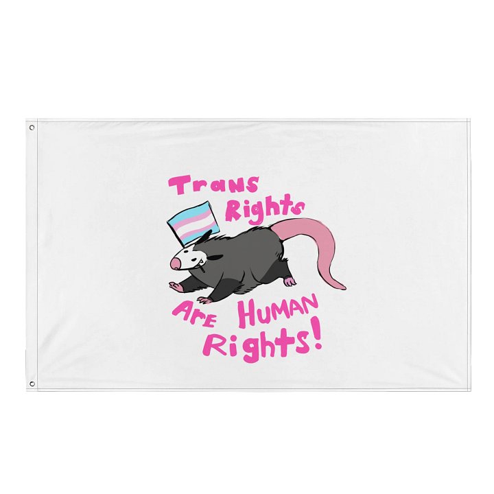 Trans Rights Opossum Flag product image (1)