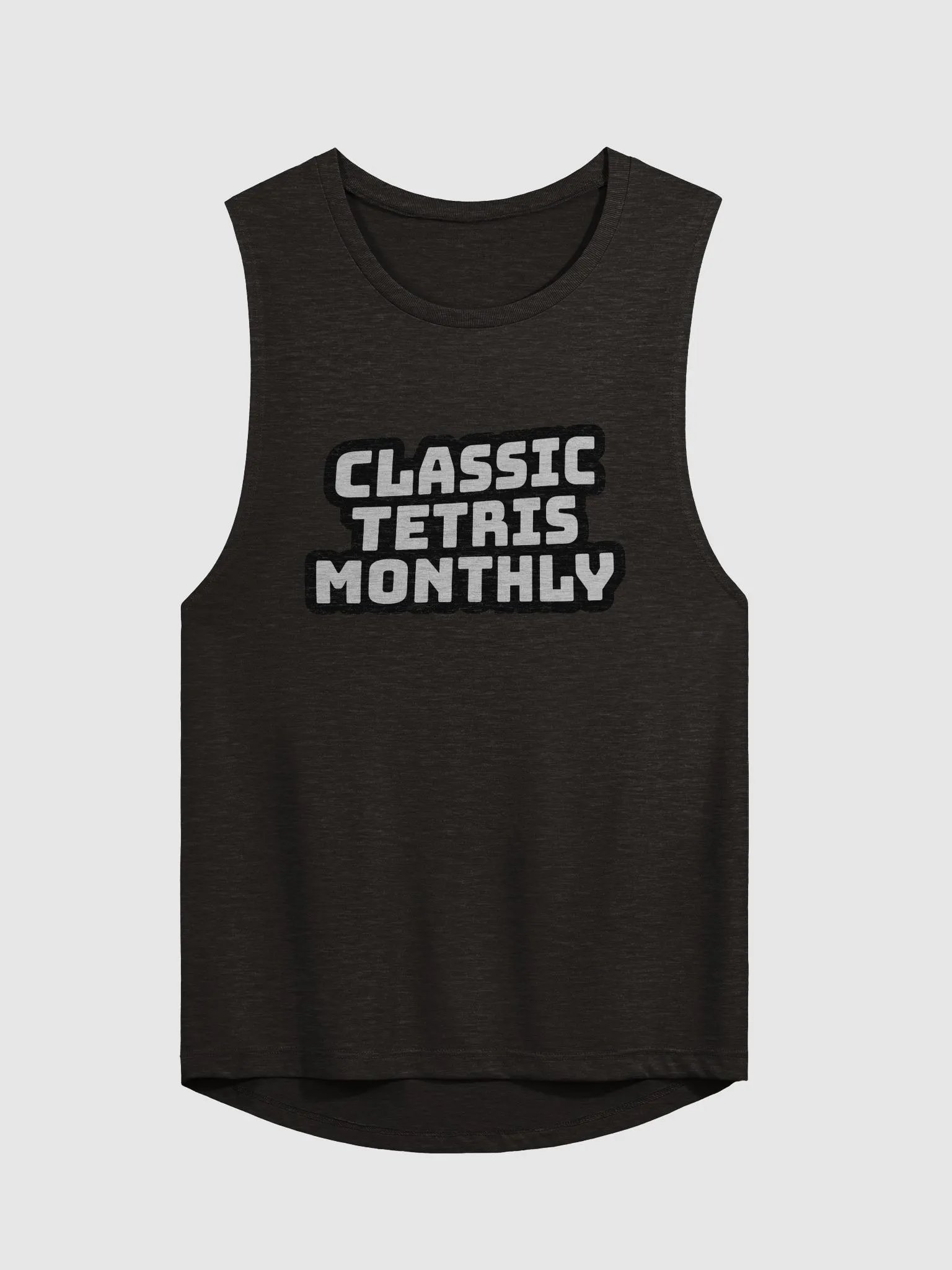 A "ladies flowy muscle tank" product image (1)